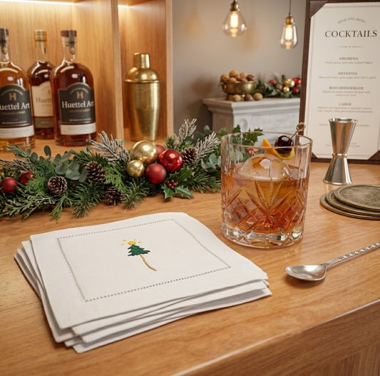The Whimsical Christmas Tree Cocktail Napkins (Set of 4)